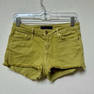 JUICY COUTURE green cutoff micro shorts